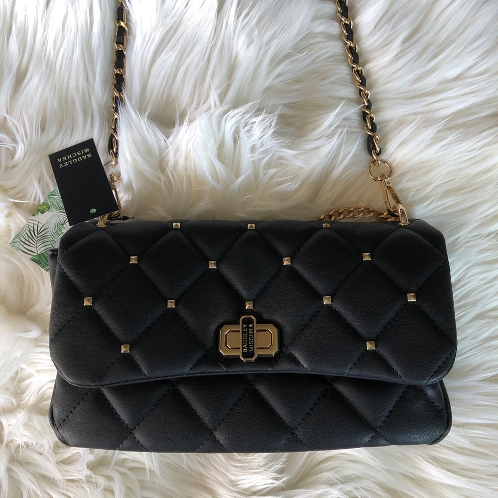 Badgley Mischka Quilted Vegan Leather Purse - Picture 9 of 12